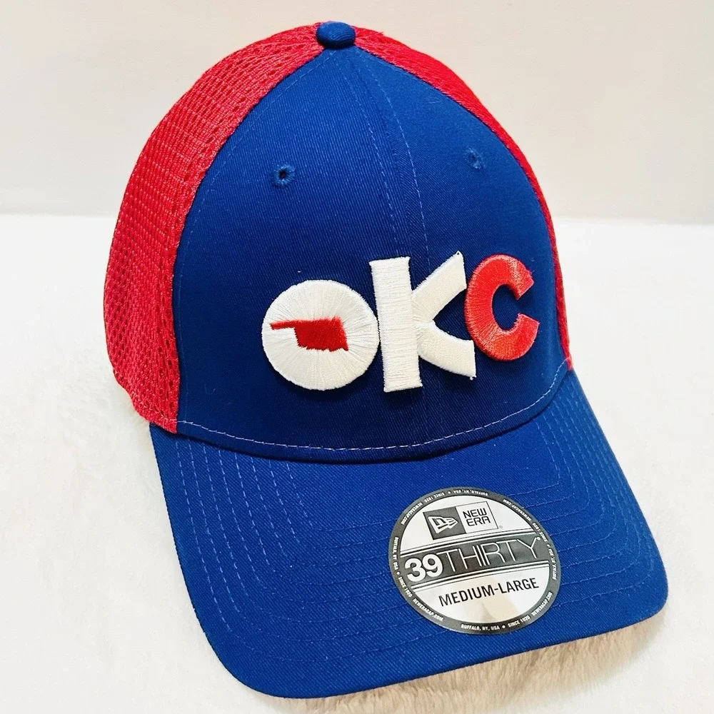 New Era Oklahoma City 89ers Logo 39THIRTY Stretch Hat Cap‎ M/L Blue MiLB